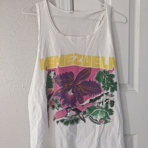 Vintage Venezuela White Beach Tank